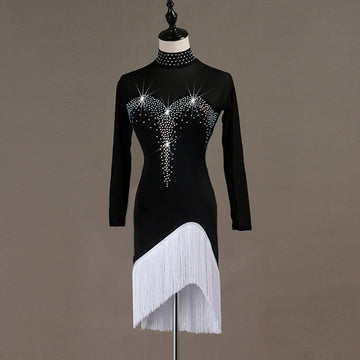 Clovoshop OCTLQ105 Latin Woman Samba Competition Dancing Dresses
