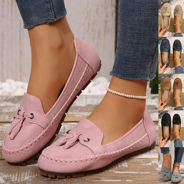 Clovoshop Women's Round Head Loafers - Fashionable, Non-slip Flats Shoes