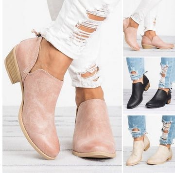 Clovoshop Autumn Women Shoes Retro High Heel Ankle Boots | Comfortable & Stylish
