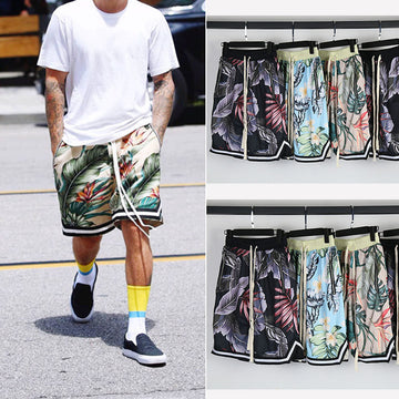 Clovoshop Hip Hop Beach Pants – Loose Fit Hawaiian Style Shorts