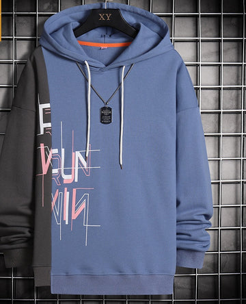 Clovoshop Hip Hop Alphabet Korean Hoodie for Men – Casual & Stylish