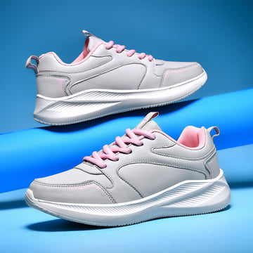 Clovoshop Waterproof Leather Casual Sneakers for Women – Soft Bottom
