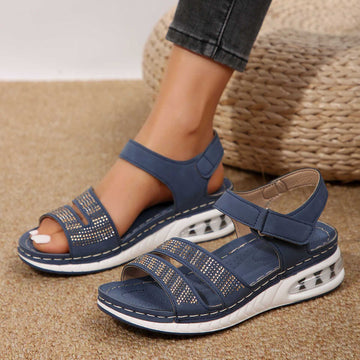 Clovoshop Summer Rhinestone Wedges Sandals - Casual Sports Air Cushion Beach Shoes for Women