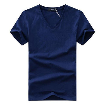 Clovoshop Men’s V-Neck Cotton Short Sleeve T-shirt – Casual & Comfortable