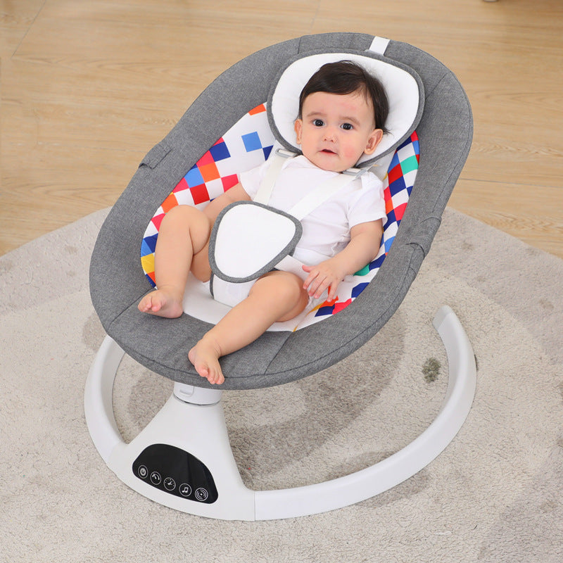 Clovoshop Baby Electric Comfort Rocking Chair - LED Touch Screen, Metal Frame
