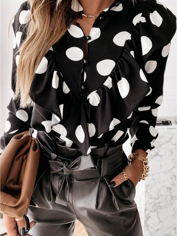 Clovoshop Women’s Long Sleeve Blouse Shirt Casual Tops