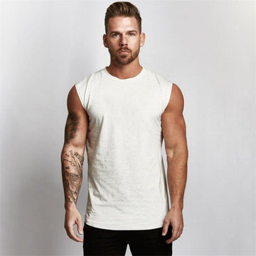 Clovoshop Gym Sleeveless Shirt – Cotton Tank Top for Men Sportswear