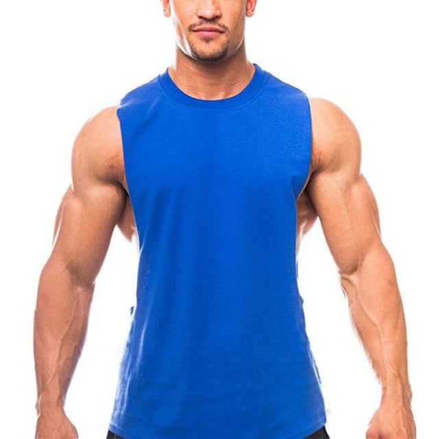 Clovoshop Brand New Plain Tank Top – Men’s Bodybuilding Gym Singlet
