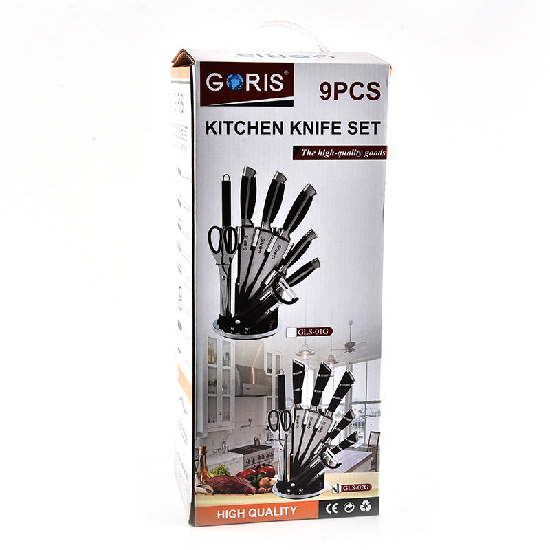 Clovoshop Kitchen Knife Set – Stainless Steel Blades with Acrylic Holder