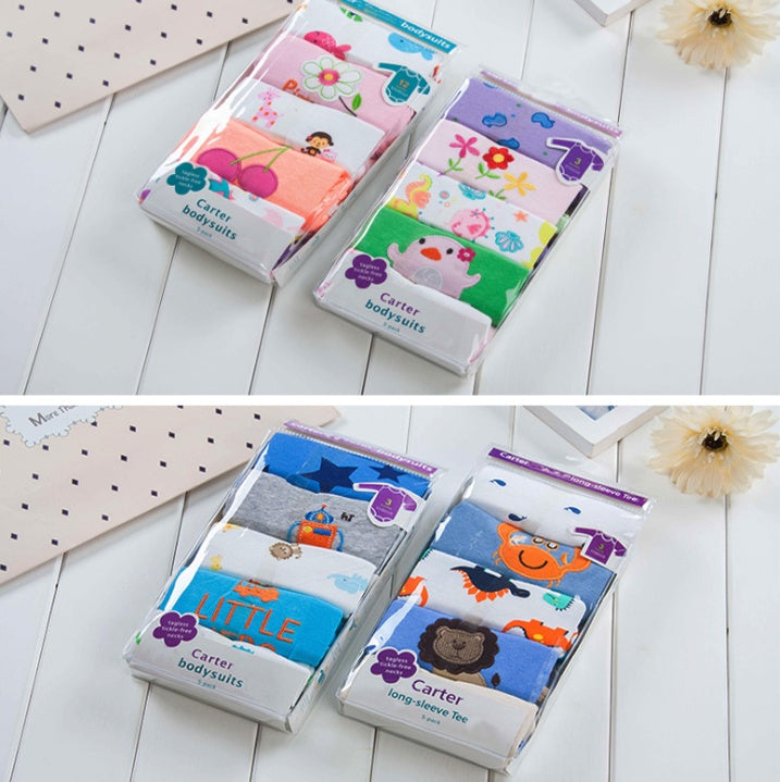 Clovoshop Carter Baby Bodysuits 3-Pack Cotton Onesies – Soft & Cute