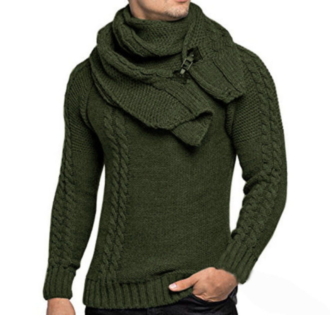 Clovoshop Men Winter Sweater – Slim Fit Pullover for Warmth