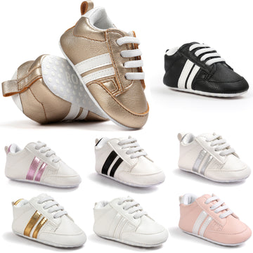Clovoshop Baby Boy Girl Moccasins Shoes - Non-slip Soft PU Leather First Walkers