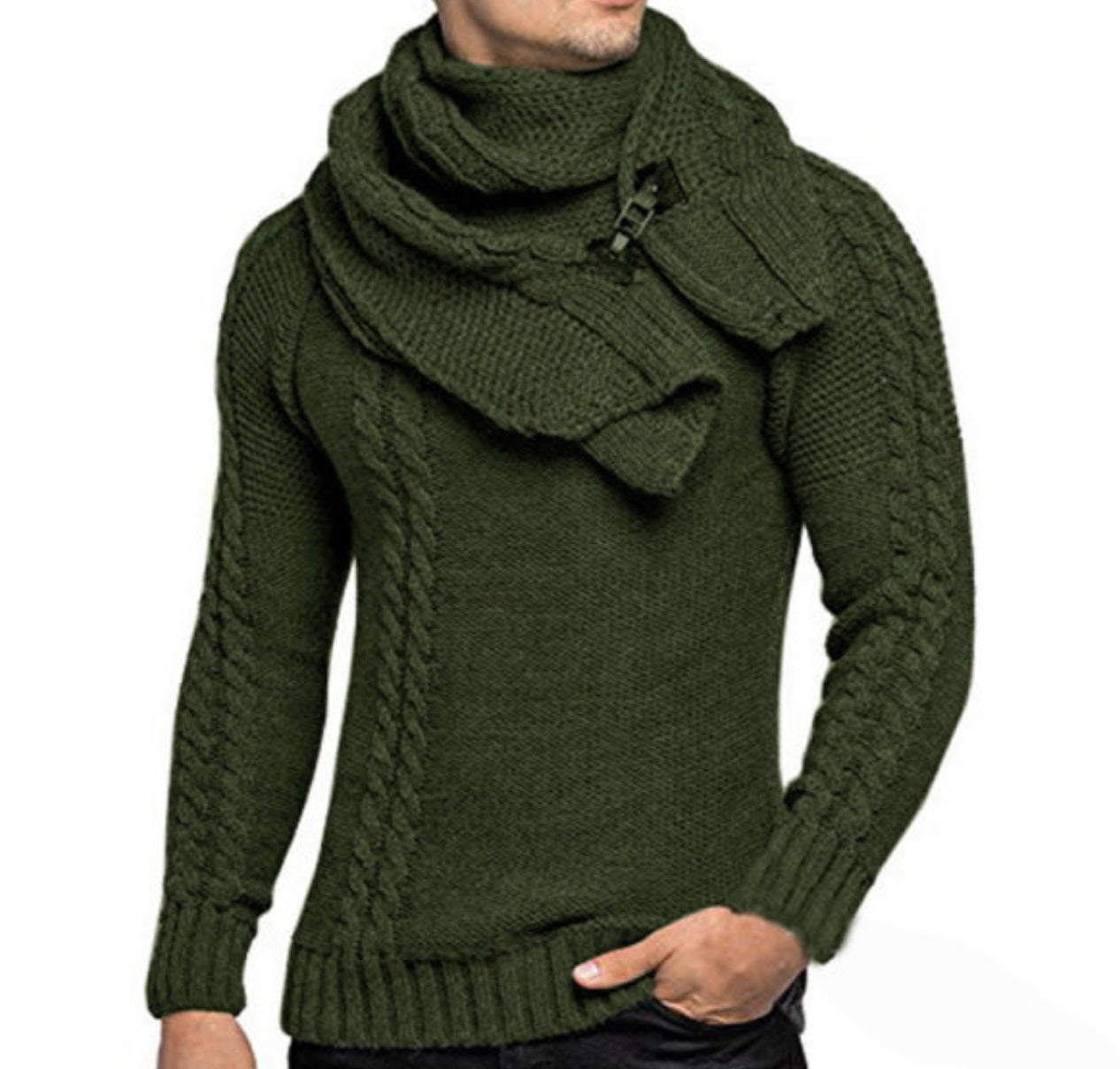 Clovoshop Men Winter Sweater – Slim Fit Pullover for Warmth
