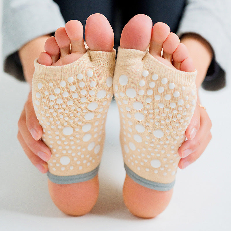 Clovoshop Female Non-slip Yoga Socks - Breathable, Comfortable, Split Toe
