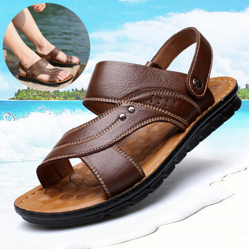 Clovoshop Men’s Sandals – Adjustable Back Strap Summer Beach Shoes