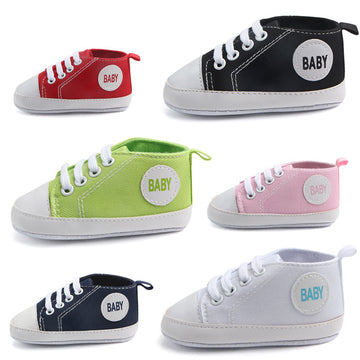Clovoshop Canvas Classic Sports Sneakers - Baby First Walkers, Anti-slip Soft Sole