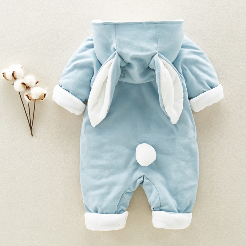 Clovoshop Baby Onesies – Cotton Hooded Romper for Newborns | Thick & Cozy, Cartoon Style