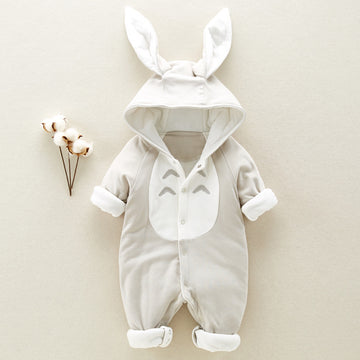Clovoshop Baby Onesies – Cotton Hooded Romper for Newborns | Thick & Cozy, Cartoon Style