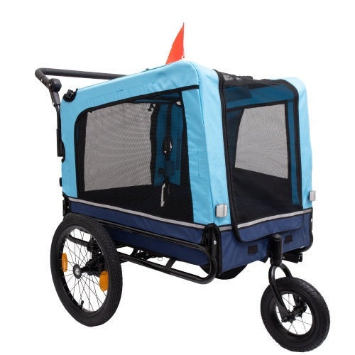 Clovoshop Outdoor Heavy Duty Foldable Pet Stroller – Bicycle Trailer for Dogs