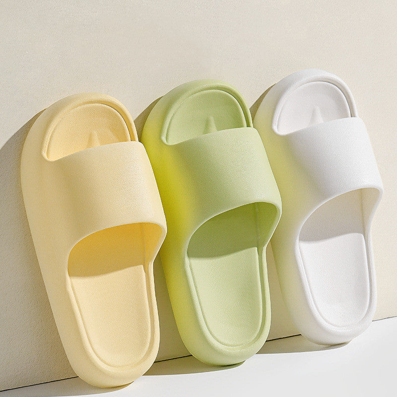 Clovoshop Solid Thick-soled Home Slippers - Non-slip Bathroom Slippers for Women & Men