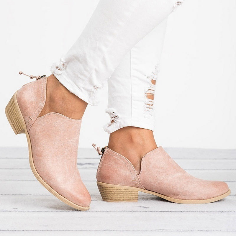 Clovoshop Autumn Women Shoes Retro High Heel Ankle Boots | Comfortable & Stylish