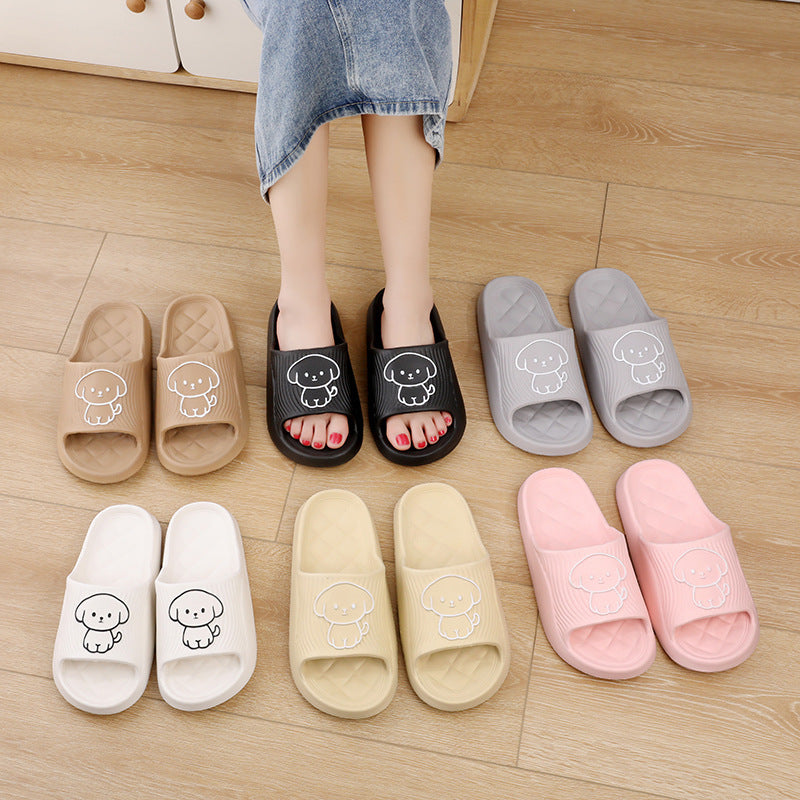 Clovoshop Cartoon Dog Slippers – Non-Slip Indoor House Shoes for Men & Women