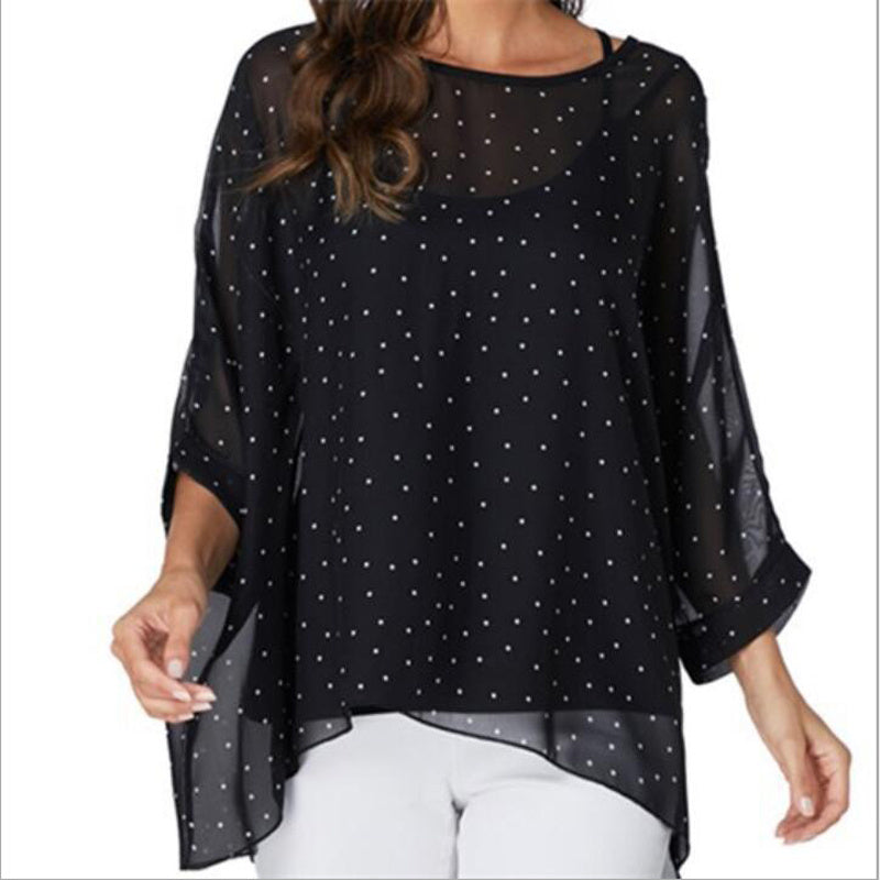 Clovoshop Ops Shirt Casual Beach Boho Blouses Oversize Women’s Clothing