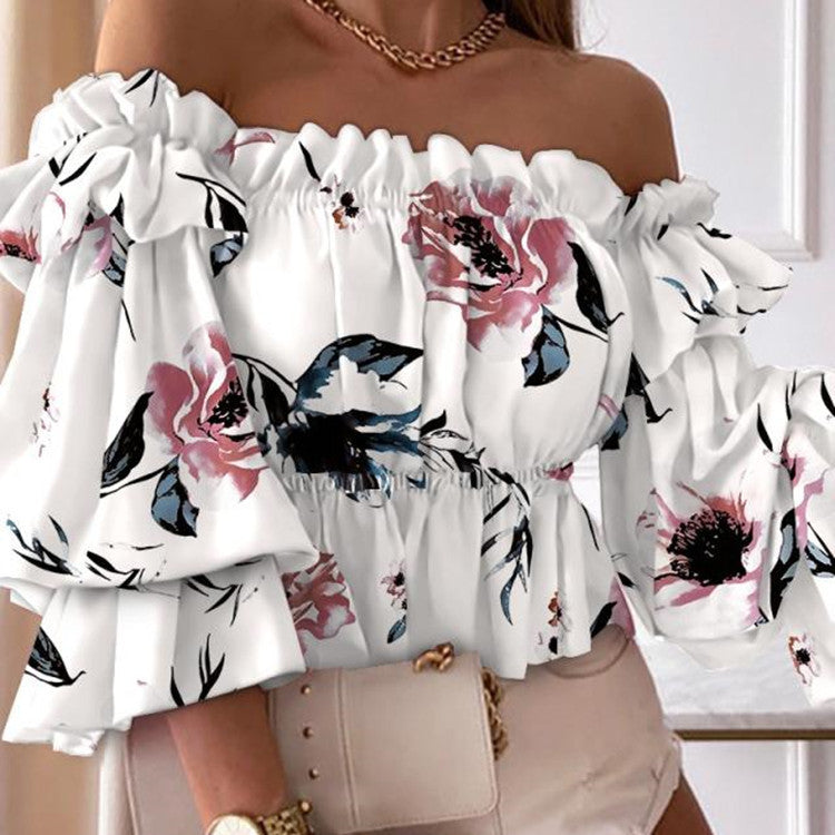 Clovoshop Sexy Women’s Long Sleeve Blouse – Check Pattern Knitted Shirt
