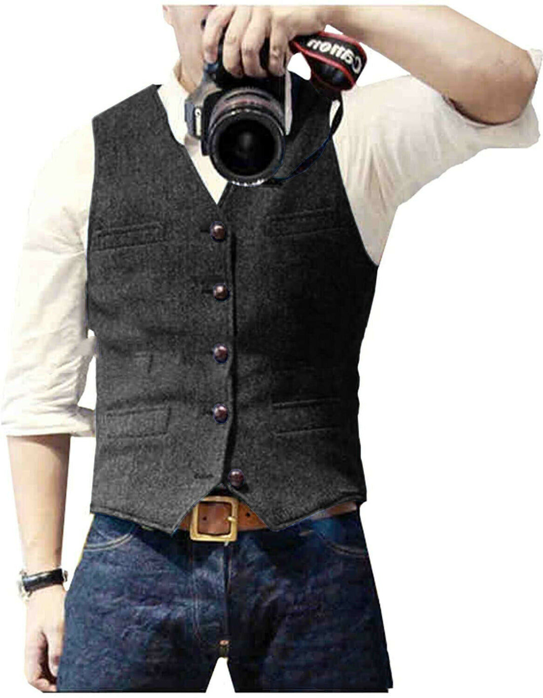 Clovoshop Suit Vest for Best Man – Slim Fit Wedding Vest