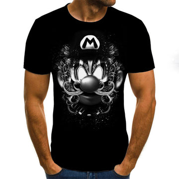Clovoshop 3D Skull Print T-shirts – Horror Design, Short Sleeve