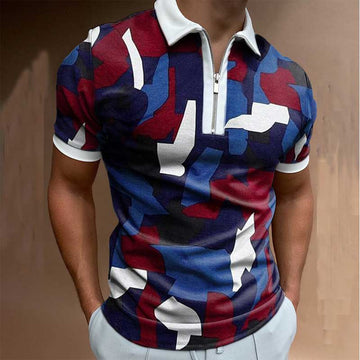 Clovoshop Men’s Solid Polo Shirt – Short-Sleeved Summer Shirt
