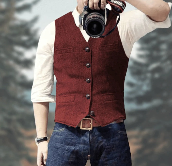 Clovoshop Suit Vest for Best Man – Slim Fit Wedding Vest